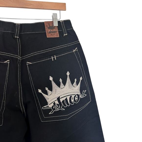 Vintage DS JNCO Black Wide Leg Jeans Sz 32 - Picture 6 of 11